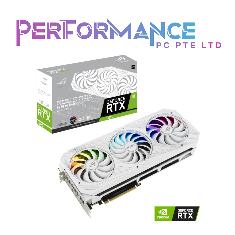 ASUS ROG STRIX GAMING GeForce RTX 3070 OC 8GB V2 GDDR6 Graphics Cards White/Black (3 YEARS WARRANTY BY AVERTEK ENTERPRISES PTE LTD)