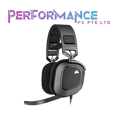 CORSAIR HS80 RGB Wireless/Wired Premium Gaming Headset with Spatial Audio - White/Carbon (2 YEARS WARRANTY BY CONVERGENT SYSTEMS PTE LTD)