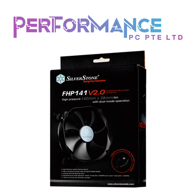 SilverStone FHP141 v 2.0 - FHP Series Computer Case Cooling Fan140mm, High Air Pressure, black (1 YEAR WARRANTY BY AVERTEK ENTERPRISES PTE LTD)