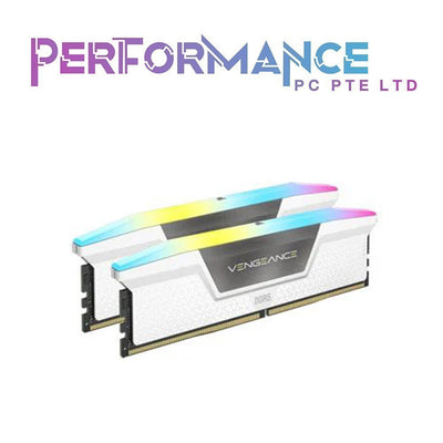 CORSAIR VENGEANCE RGB DDR5 32GB (2x16GB) 5600Mhz C36 1.25V - Black/White (LIMITED LIFETIME WARRANTY BY CONVERGENT SYSTEMS PTE LTD)