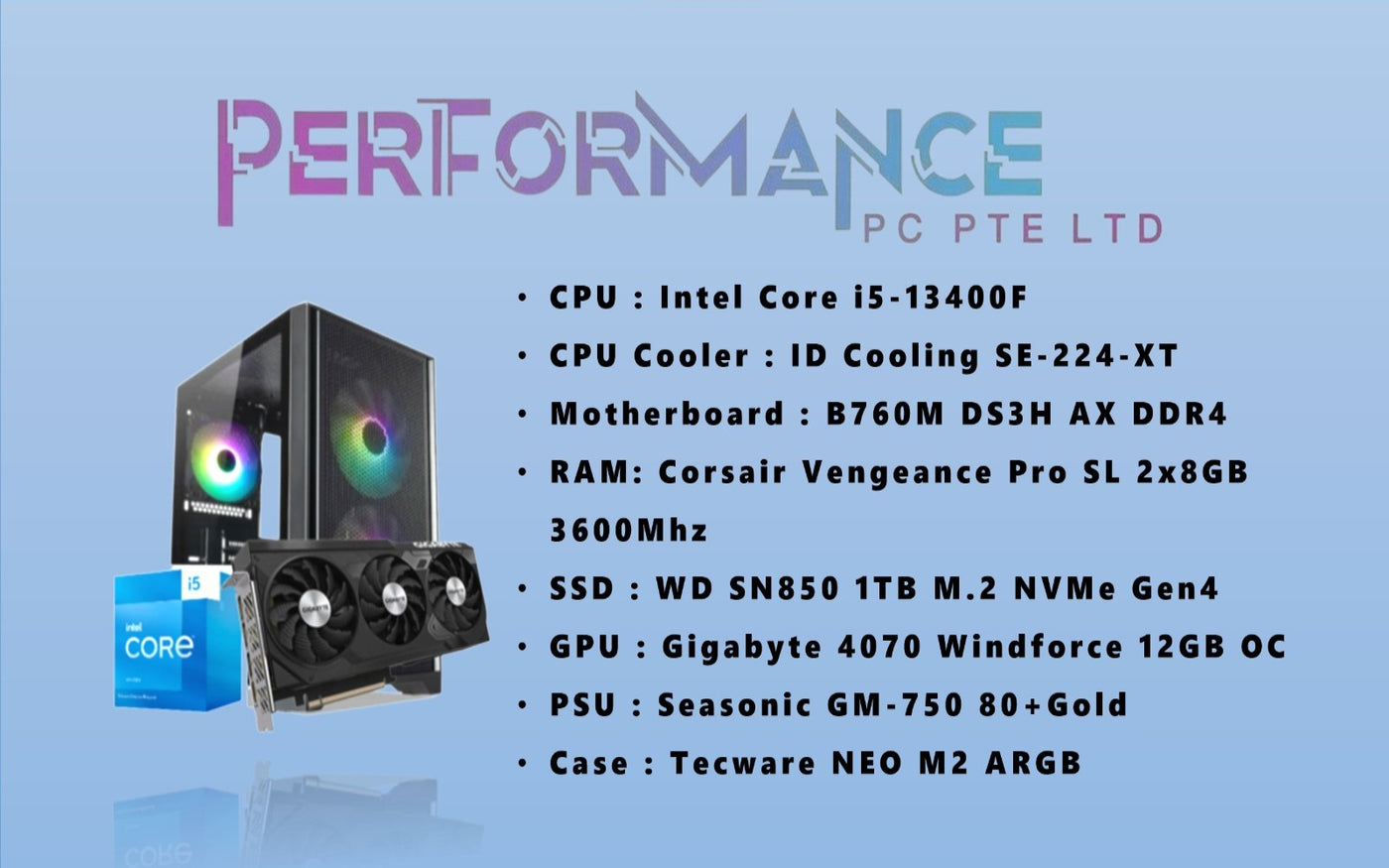 (Promo) Intel i5-13400F Gaming Desktop RTX 4070 Gaming PC