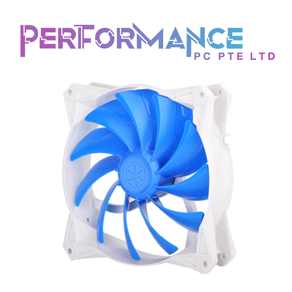 SilverStone FQ141 - FQ Series Silent Computer Case Cooling Fan 140mm PWM, High Airflow, blue-white (1 YEAR WARRANTY BY AVERTEK ENTERPRISES PTE LTD)