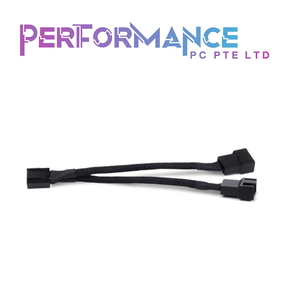 SilverStone Technology CPF01 PWM 2-to-1 Splitter In Black Sleeving (1 YEAR WARRANTY BY AVERTEK ENTERPRISES PTE LTD)