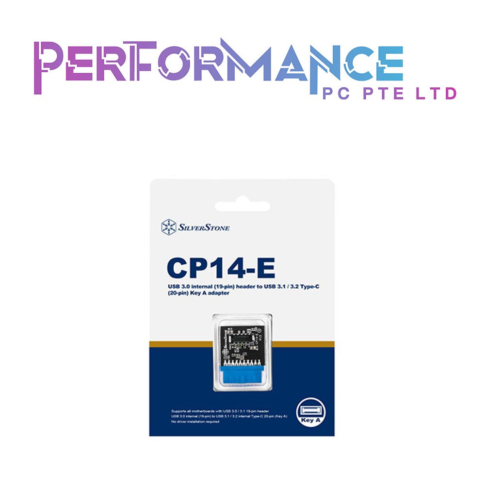 Silverstone CP14-E USB3.0 Internal 19Pin Header to USB Type-C 20Pin Key-A Cnvter (1 YEAR WARRANTY BY AVERTEK ENTERPRISES PTE LTD)