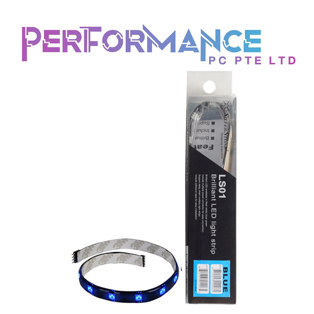 SilverStone LS01 B4 to S4 15 LED Light Strip, 3.6W, Red/Blue/White (1 YEAR WARRANTY BY AVERTEK ENTERPRISES PTE LTD)