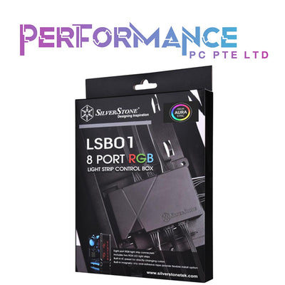 SilverStone LSB01 - RGB LED Hub, 2 * 30cm 5050 RGB LED strip , 2 * 30cm male to female & RGB 4pin extend Y cable, 1 * 4pin signal & peripheral cable (1 YEAR WARRANTY BY AVERTEK ENTERPRISES PTE LTD)