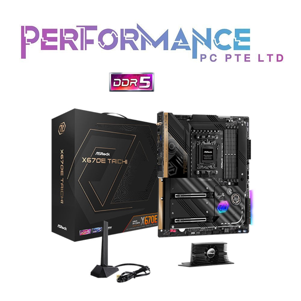 ASRock X670E Taichi, AM5 DDR5 Ryzen 7000 Motherboard (3 YEARS WARRANTY BY TECH DYNAMIC PTE LTD)