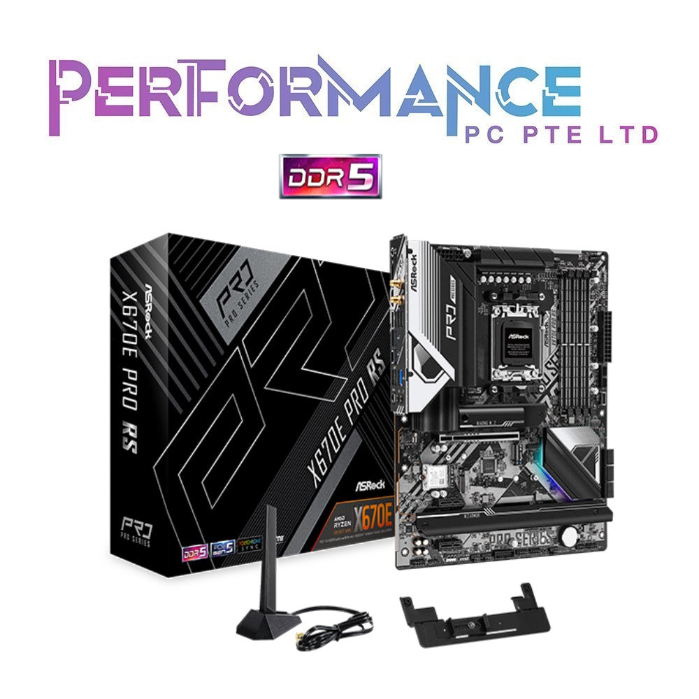 ASRock X670E Pro RS (AX WiFi), AM5 DDR5 Ryzen 7000 Motherboard (3 YEARS WARRANTY BY TECH DYNAMIC PTE LTD)