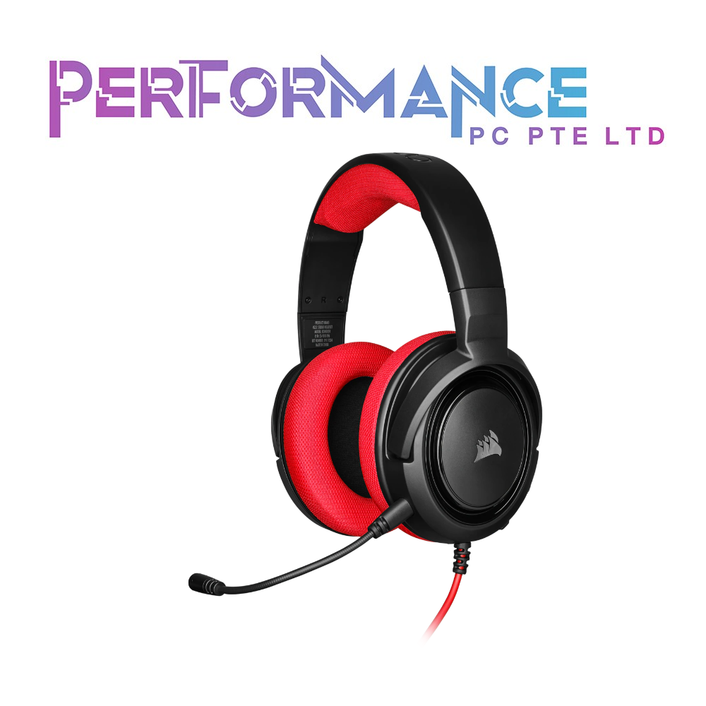 CORSAIR HS35 Gaming Headset - Carbon/Blue/Red/Green (2 YEARS WARRANTY BY CONVERGENT SYSTEMS PTE LTD)