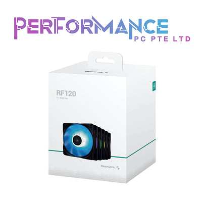 Deepcool RF120M, White LED 12cm fan, 1300 RPM (single/5 IN 1) (1 Year Warranty By Tech Dynamic Pte Ltd)