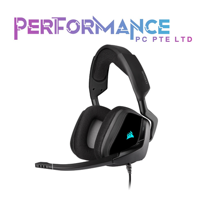 CORSAIR VOID RGB ELITE Wireless/Wired Premium Gaming Headset with 7.1 Surround Sound - Carbon/White (2 YEARS WARRANTY BY CONVERGENT SYSTEMS PTE LTD)