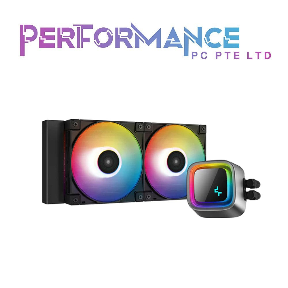 Deepcool LS520 AIO 240mm AIO with 2 x FC120 ARGB Fans, Latest 4th Gen water pump for optimal coolant flow, Infinity mirror pump cap design which are rotatable  (3 YEARS WARRANTY BY TECH DYNAMICS PTE LTD)