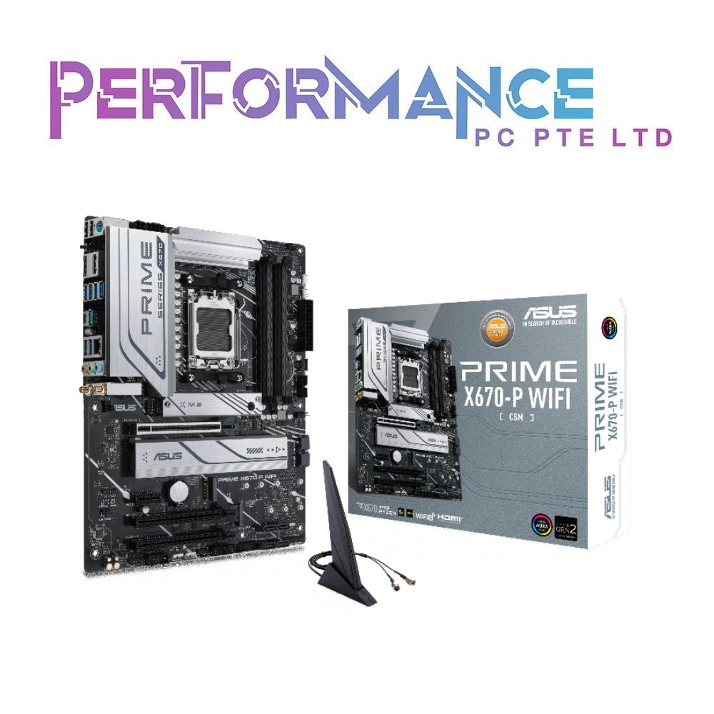 Asus PRIME X670-P WIFI-CSM Motherboard, X670 P  AMD Socket AM5 for AMD Ryzen 7000 Series Desktop Processors (3 YEARS WARRANTY BY AVERTEK ENTERPRISES PTE LTD)