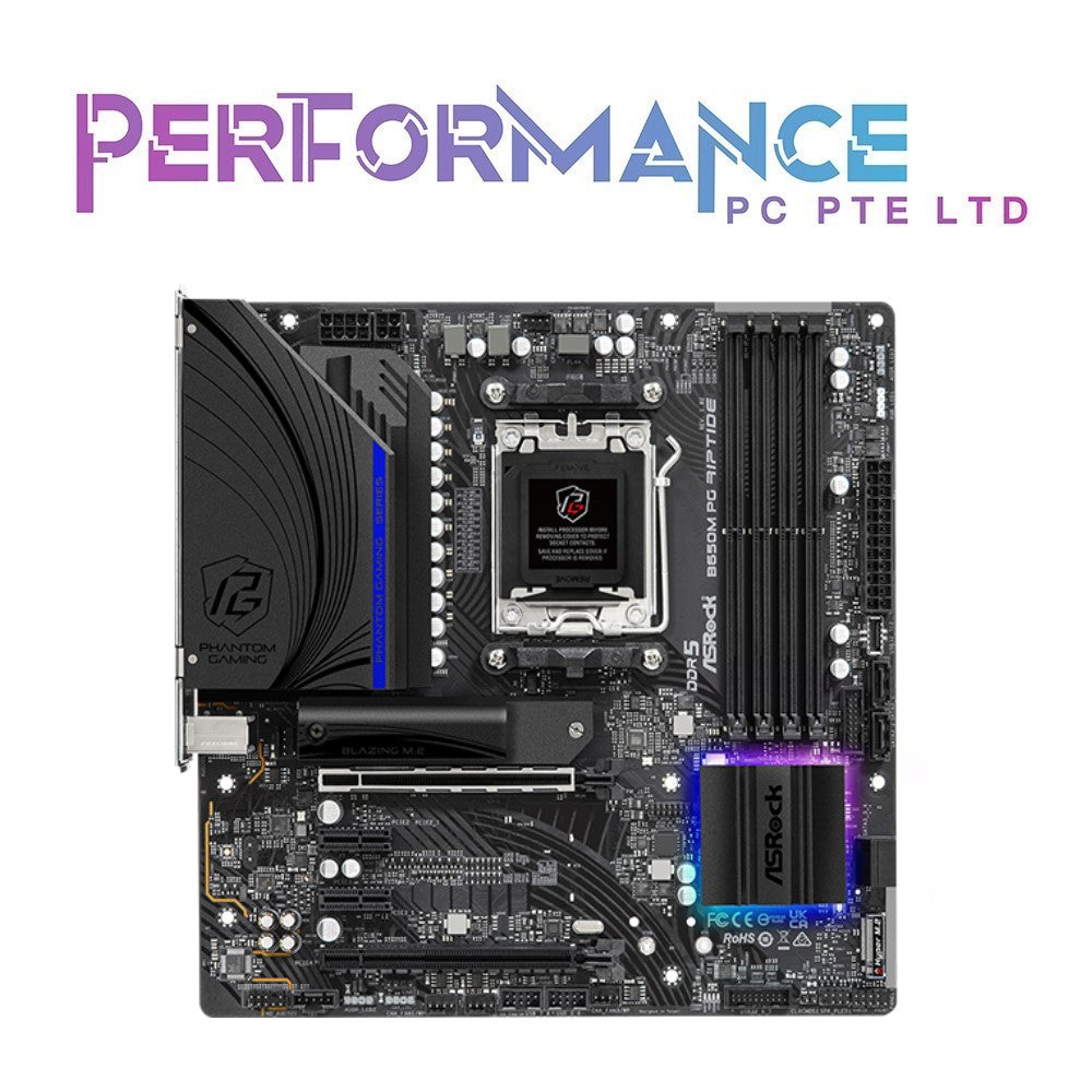 Asrock B650M B650 M PG Riptide with Gen5 M.2 Slot, Large VRM Heatsink Motherboard (3 YEARS WARRANTY BY TECH DYNAMIC PTE LTD)