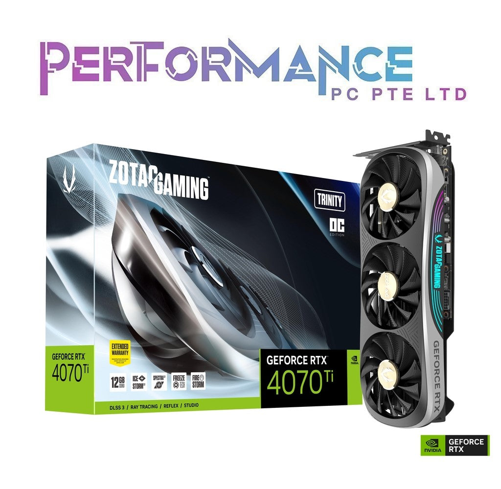 ZOTAC GAMING RTX4070TI RTX4070 TI RTX 4070TI RTX 4070 TI TRINITY OC 12GB (3+2 YEARS WARRANTY BY TECH DYNAMIC PTE LTD)