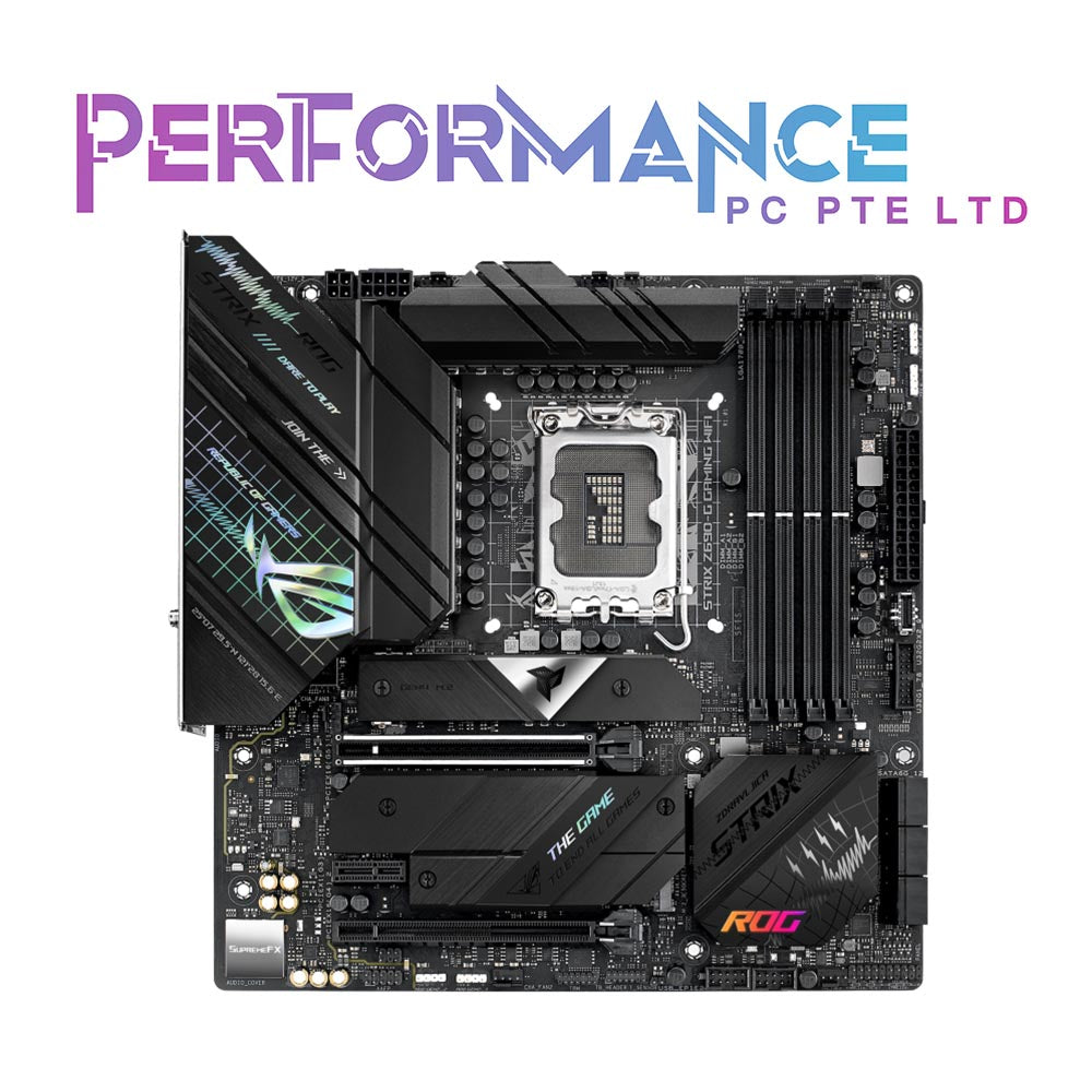 ASUS ROG Strix Z690-G Gaming WiFi 6E LGA 1700(Intel 12th Gen) Micro ATX gaming motherboard(PCIe 5.0,DDR5,14+1 power stages,2.5 Gb LAN,Thunderbolt 4,3xM.2,Front panel USB 3.2 Gen 2x2 Type-C connector) (3 YEARS WARRANTY BY Ban Leong Technologies Ltd)