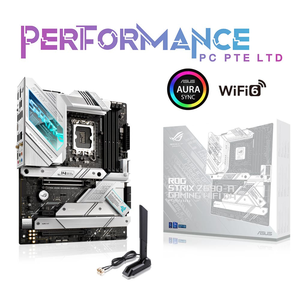 ASUS ROG Strix Z690-A Gaming WiFi D4 LGA1700(Intel® 12th Gen) ATX Gaming Motherboard(PCIe 5.0,DDR4,16+1 Power Stages,WiFi 6,2.5 Gb LAN,BT v5.2,Thunderbolt 4,4xM.2 and Front USB 3.2 Gen 2x2 Type-C) (3 YEARS WARRANTY BY Ban Leong Technologies Ltd)