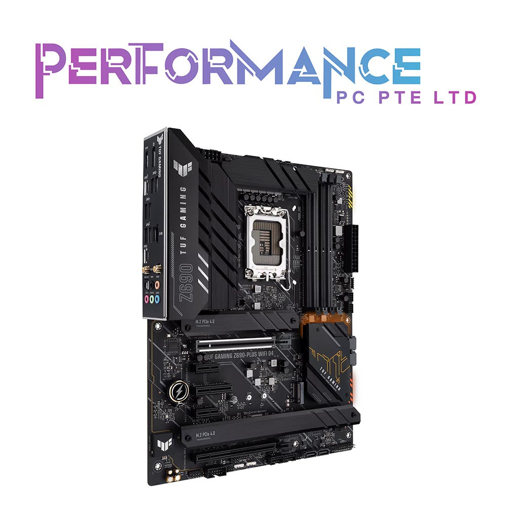 ASUS TUF Gaming Z690-PLUS WiFi D4 LGA 1700 ATX Motherboard, 15 DrMOS, PCIe 5.0, DDR4 RAM, Four M.2 Slots, Intel WiFi 6, Front USB 3.2 Gen 2 Type-C, Thunderbolt 4 Support and RGB Lighting (3 YEARS WARRANTY BY Ban Leong Technologies Ltd)