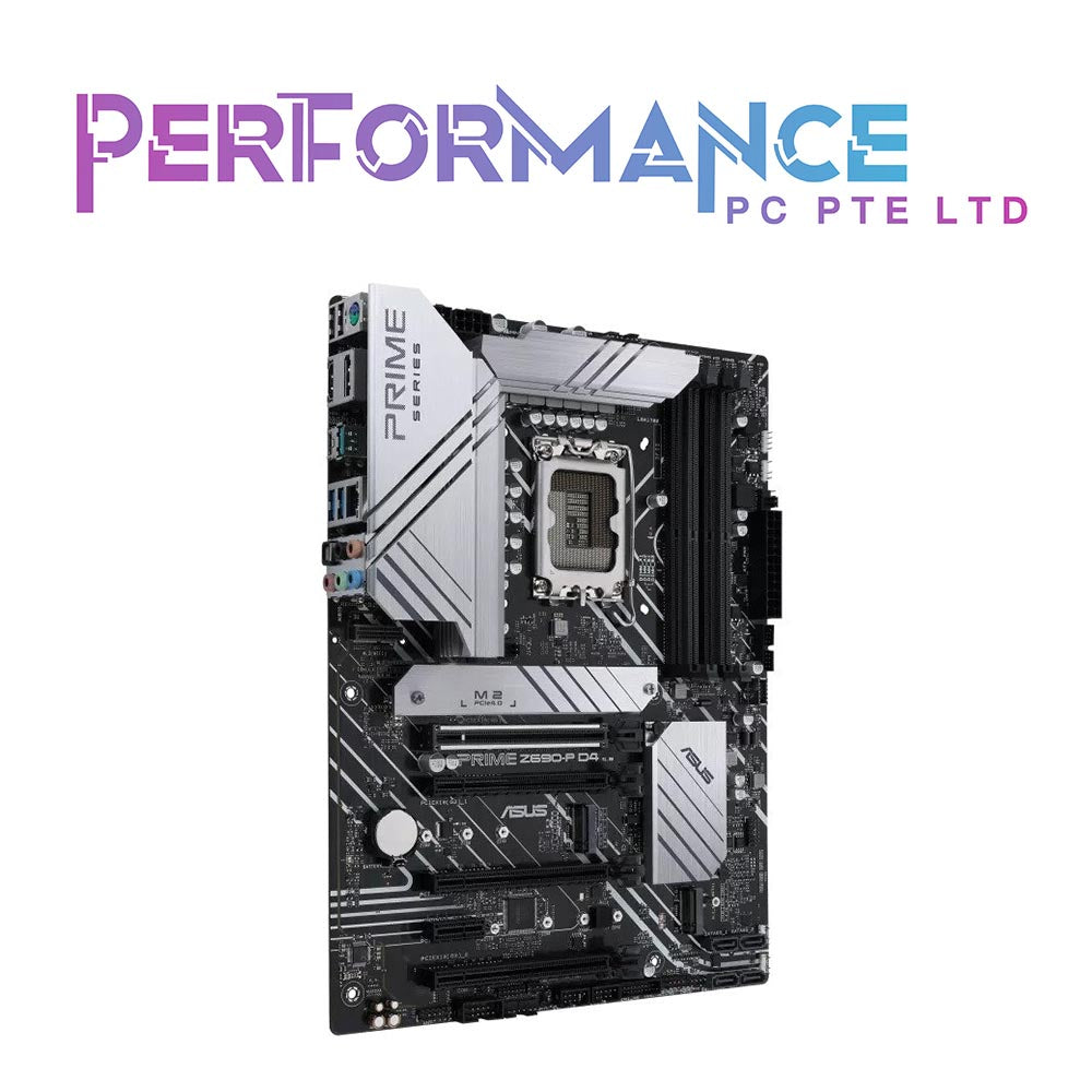ASUS PRIME Z690-P D4-CSM Intel® Z690 (LGA 1700) ATX motherboard with PCIe® 5.0, three M.2 slots, 14+1 DrMOS power stages, DDR4, HDMI®, DisplayPort™, 2.5 Gb Ethernet (3 YEARS WARRANTY BY Ban Leong Technologies Ltd)