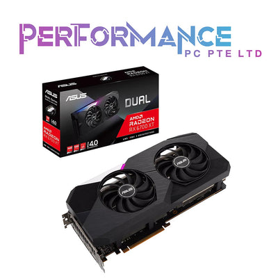 ASUS Dual AMD Radeon RX 6700 XT OC/Non OC Edition 12GB GDDR6 Gaming Graphics Card (AMD RDNA 2, PCIe 4.0, 12GB GDDR6 Memory, HDMI 2.1, DisplayPort 1.4a, Axial-tech Fan Design, 0dB Technology) (3 YEARS WARRANTY BY Ban Leong Technologies Ltd)