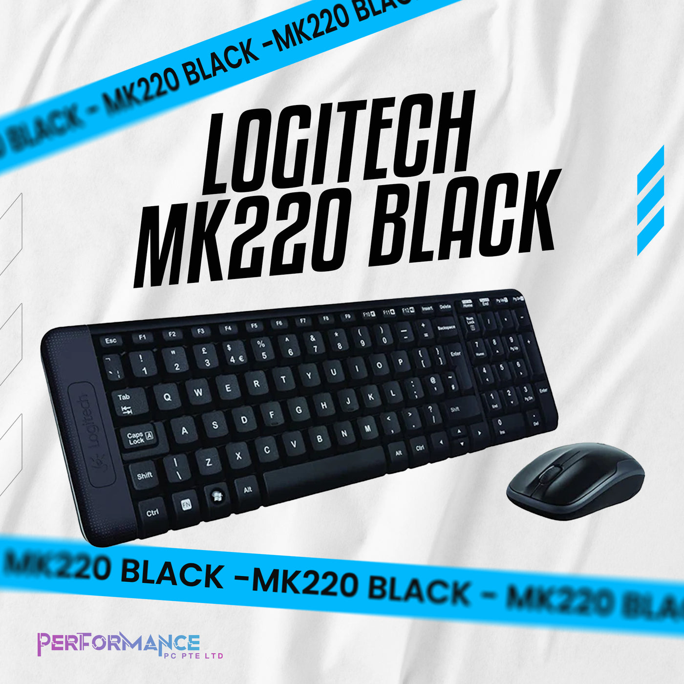 Logitech MK220/MK 220 Combo Set Wireless Keyboard Mouse Compact, Perfect for Office Work/Home Base Learning, Plug and Play (1 YEAR WARRANTY BY PERFORMANCE PC PTE LTD)