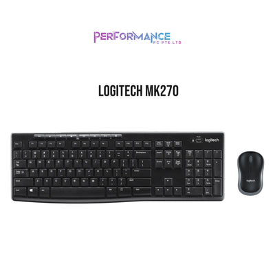 Logitech MK270/MK 270/MK275/MK 275 Wireless Keyboard And Mouse Combo For Windows, Perfect for Office Work, Home Base Learning, Simple Plug and Play, USB Reciever Included (1 YEAR WARRANTY BY PERFORMANCE PC PTE LTD)
