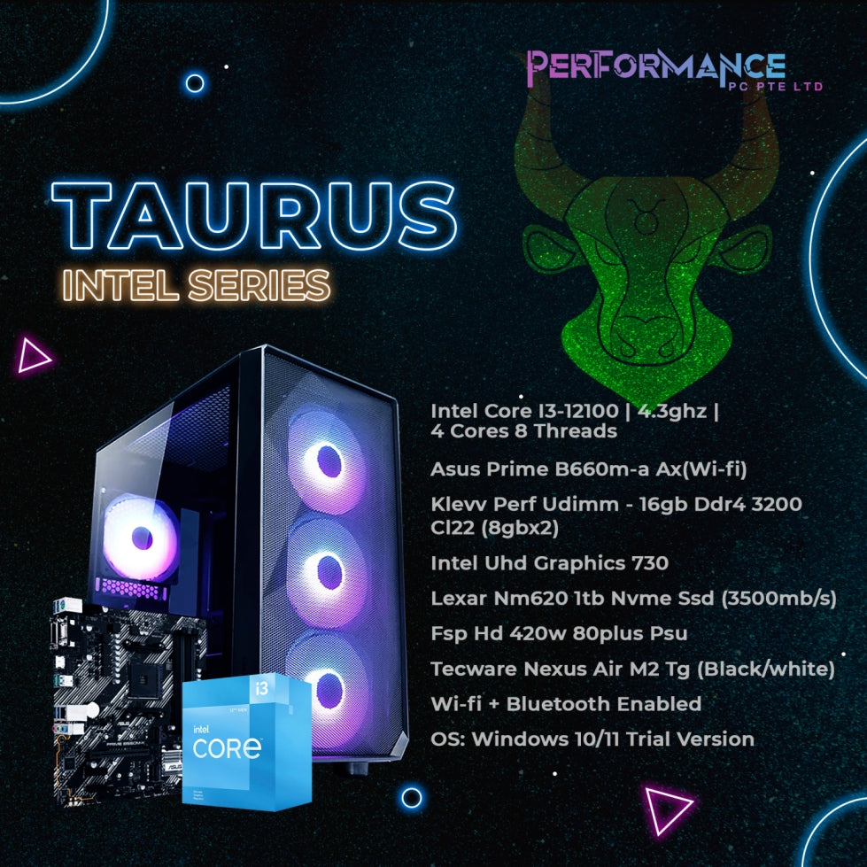 Zodiac Gaming Pc Bundle - Office Desktop / Student Desktop PC - Taurus (LOCAL WARRANTY 3 YEARS BY PERFORMANCE PC PTE LTD)