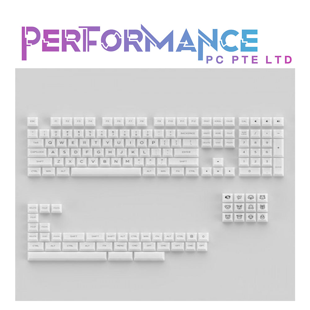 AKKO Keycap - ASA Profile - Clear Transparent Black/White/Mint/Pink (155pcs Polycarbonate)