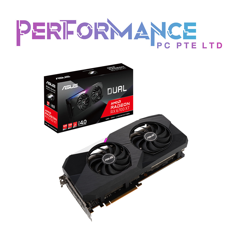 ASUS Dual Radeon™ RX 6700 XT RX 6700XT RX6700XT 12GB GDDR6 GPU (2 YEARS WARRANTY BY CONVERGENT SYSTEMS PTE LTD/B&H TRADING PTE LTD)