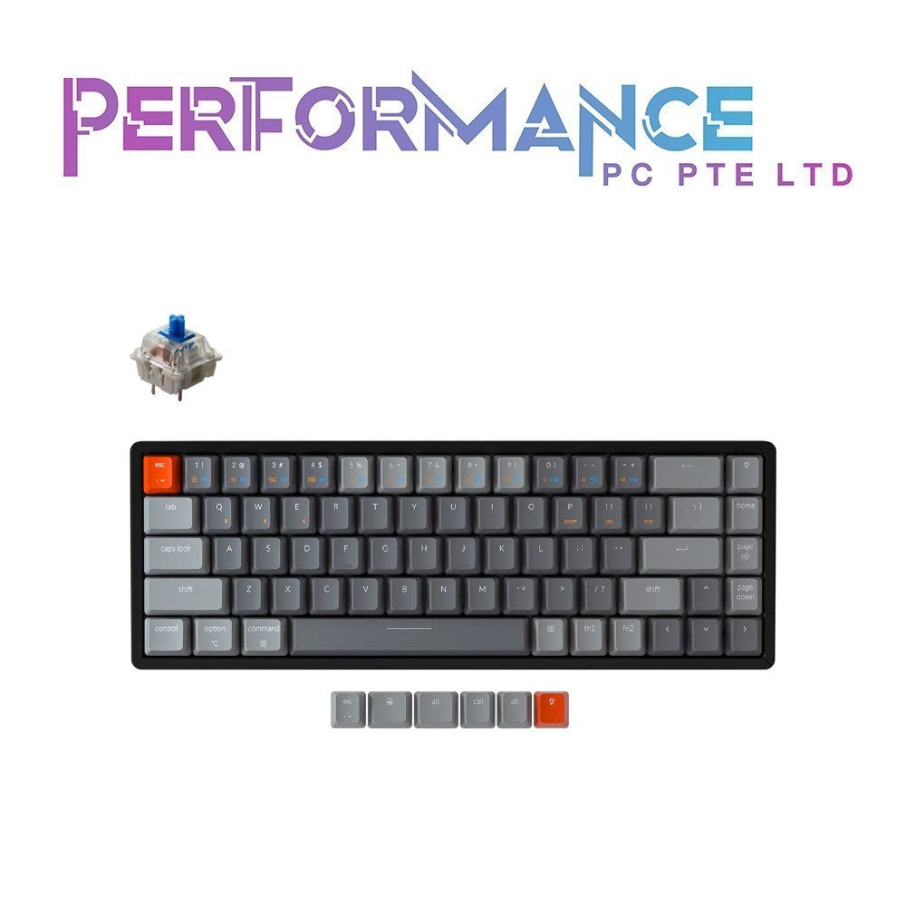 Keychron K6 68 Key RGB Aluminium Frame Hot Swap Gateron Blue/Red/Brown Switch Wireless Custom Keyboard (1 YEAR WARRANTY BY TECH DYNAMIC PTE LTD)